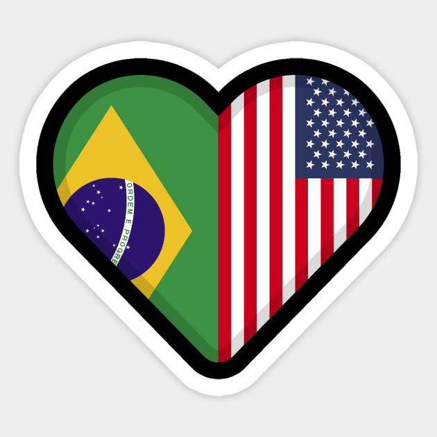 half brazilian, half american Sticker by adigitaldreamer